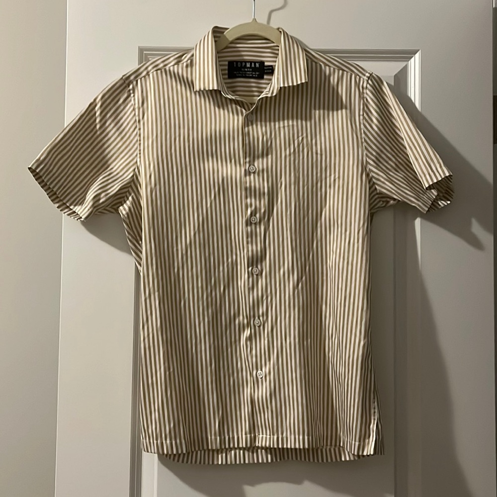 Topman slim fit size small stripe button down
